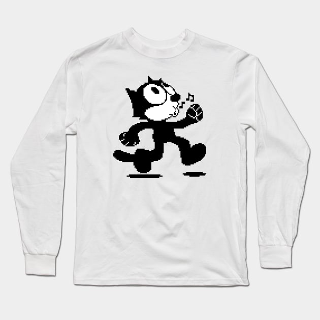 PIxelated Felix the Cat Long Sleeve T-Shirt by pookiemccool